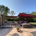 Pergola thermo-laqué anthracite, toile PVC imperméable